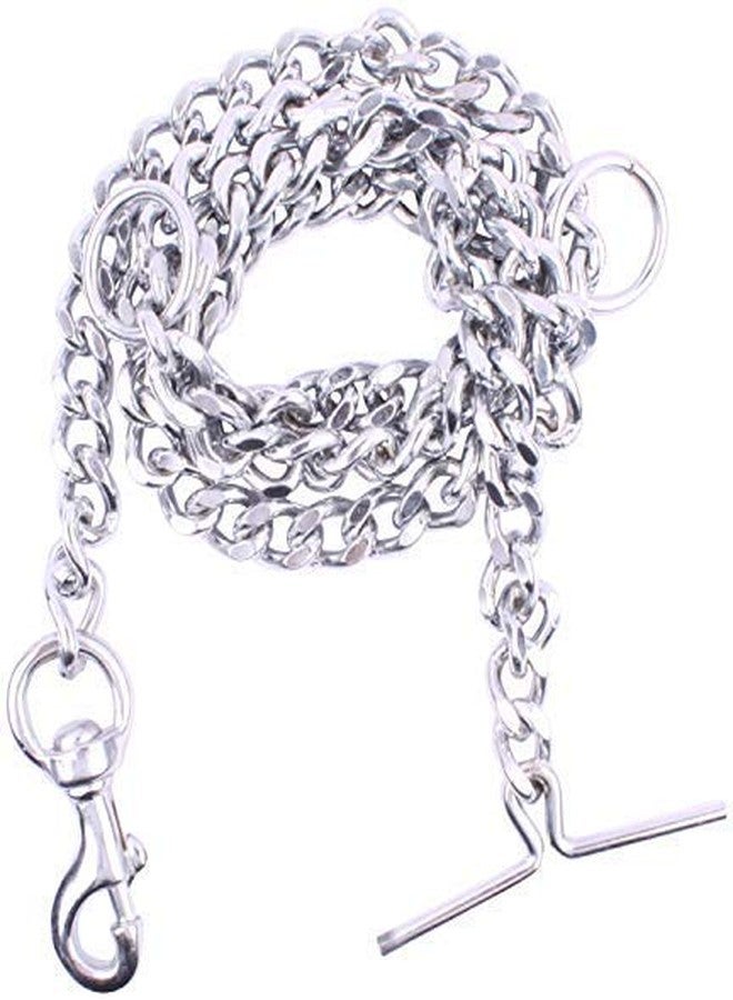 BohoBark Heavy Duty Stainless Steel Grind No.4/60 Inch Long Leash Chain with Hook Ideal for Training/Walking Dogs and Puppies (Silver) - Image 2